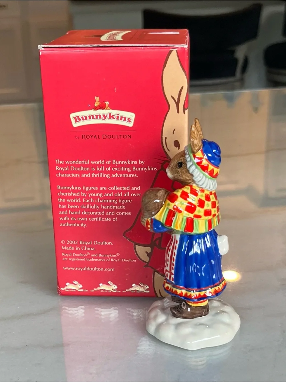 Royal Doulton Bunnykins Summer Lapland Bunnykins Figurine - Red